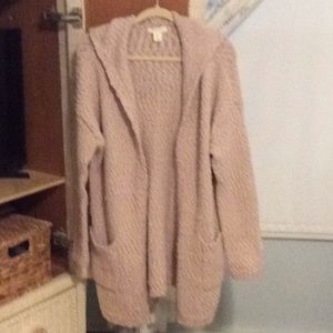 Beautiful Hooded, Open Front Cardigan Sweater!